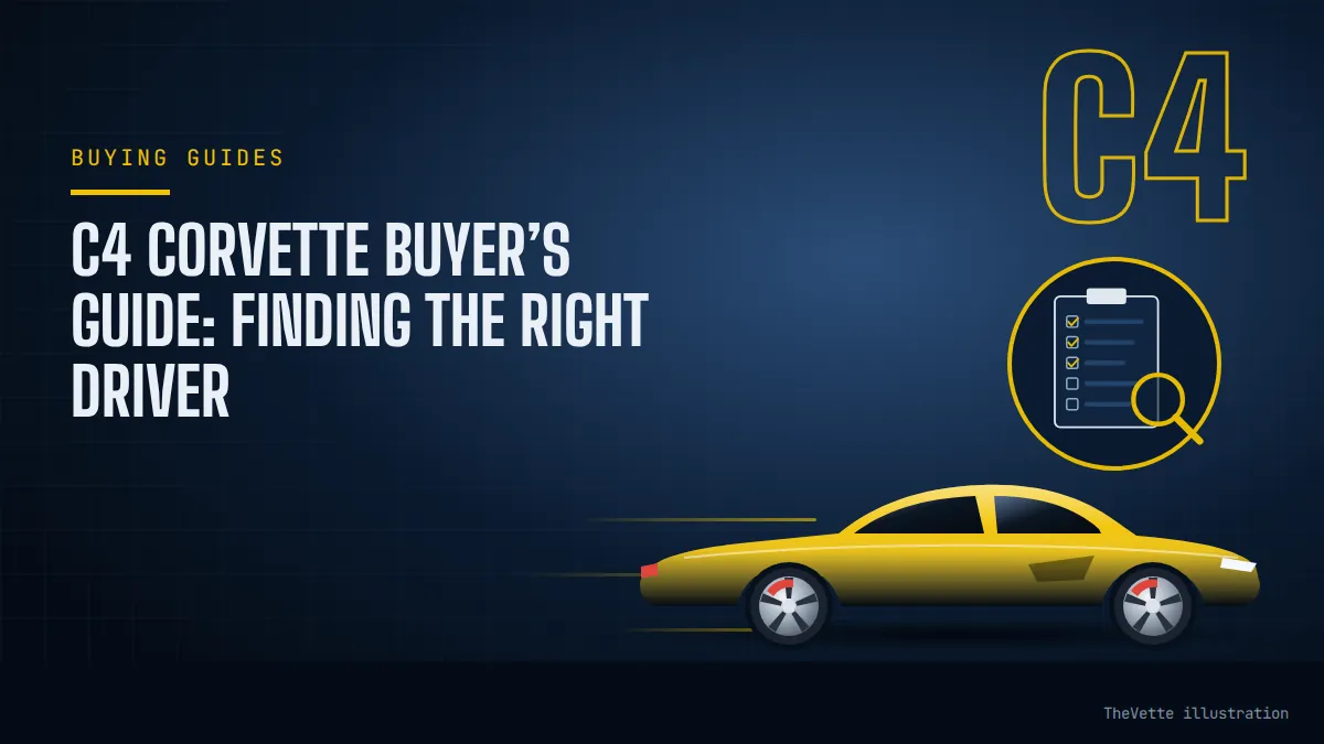 Illustrated cover for C4 Corvette Buyer’s Guide: Finding the Right Driver