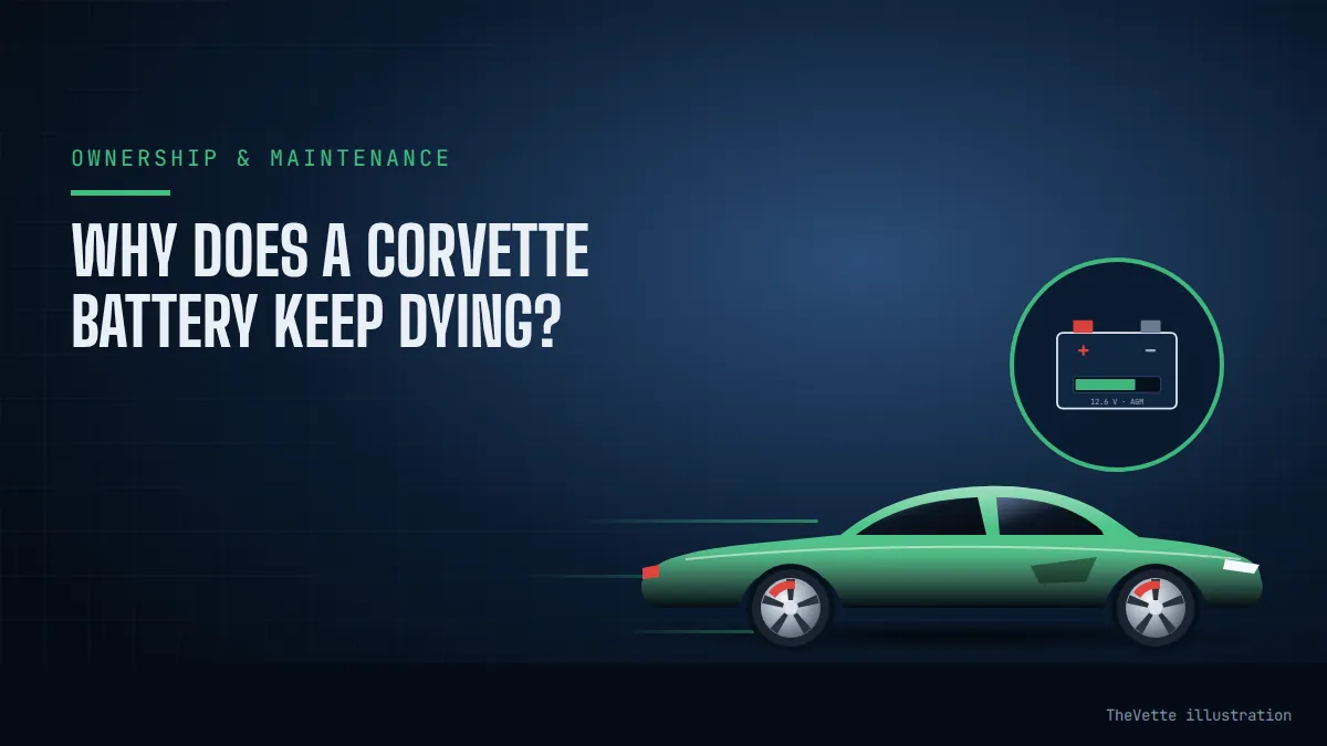 Illustrated cover for Why Does a Corvette Battery Keep Dying?