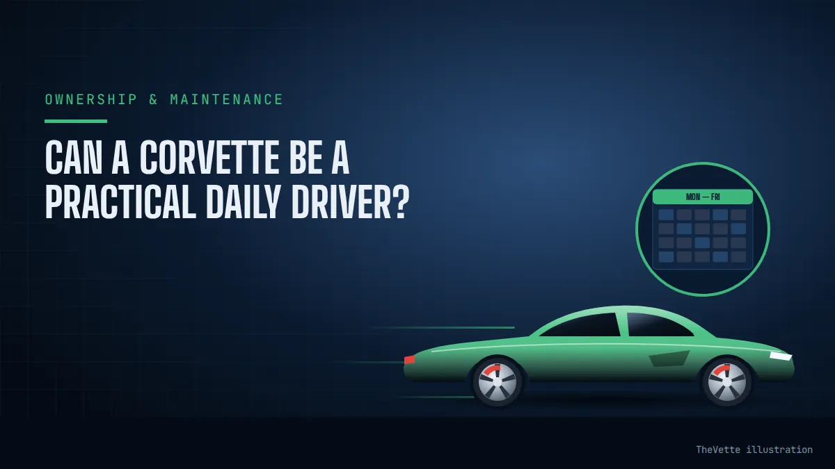 Illustrated cover for Can a Corvette Be a Practical Daily Driver?