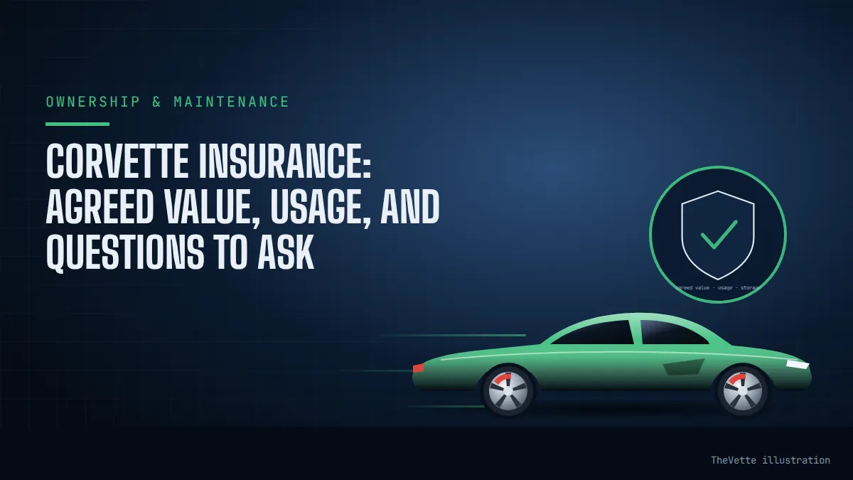 Illustrated cover for Corvette Insurance: Agreed Value, Usage, and Questions to Ask