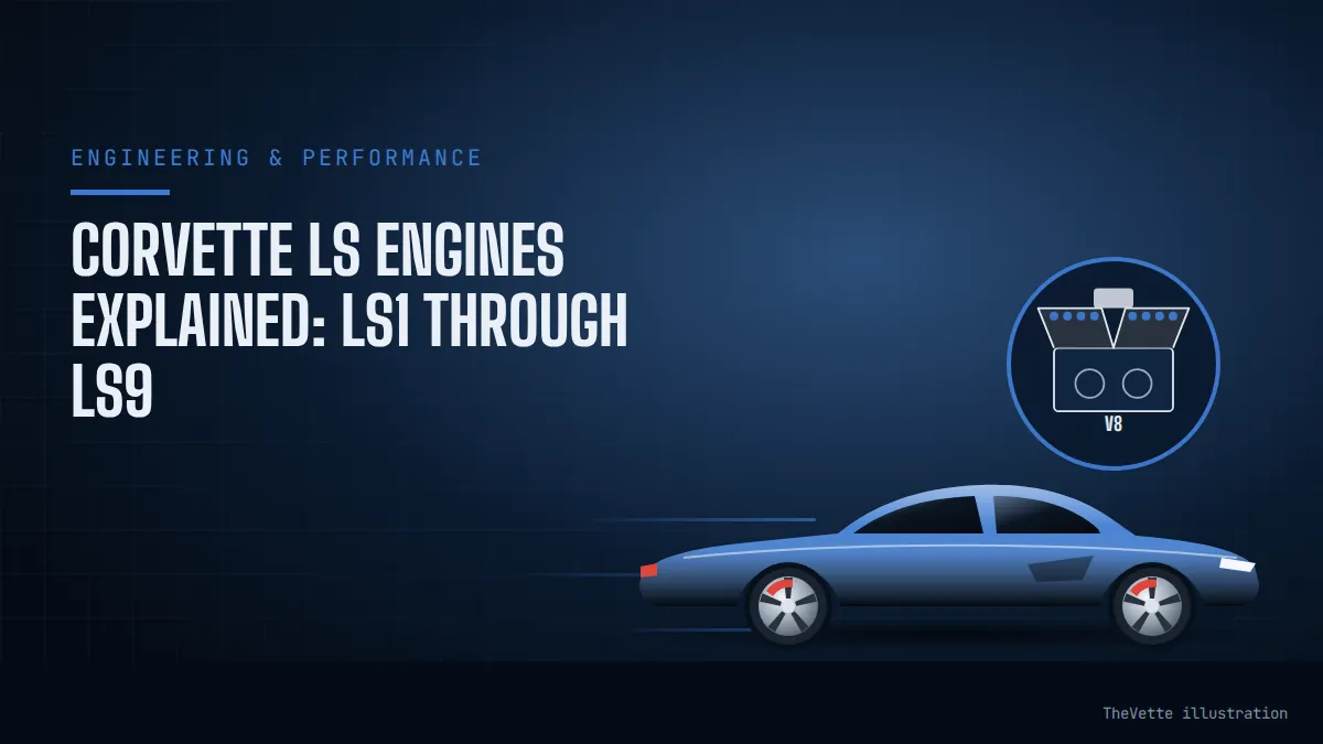 Illustrated cover for Corvette LS Engines Explained: LS1 Through LS9