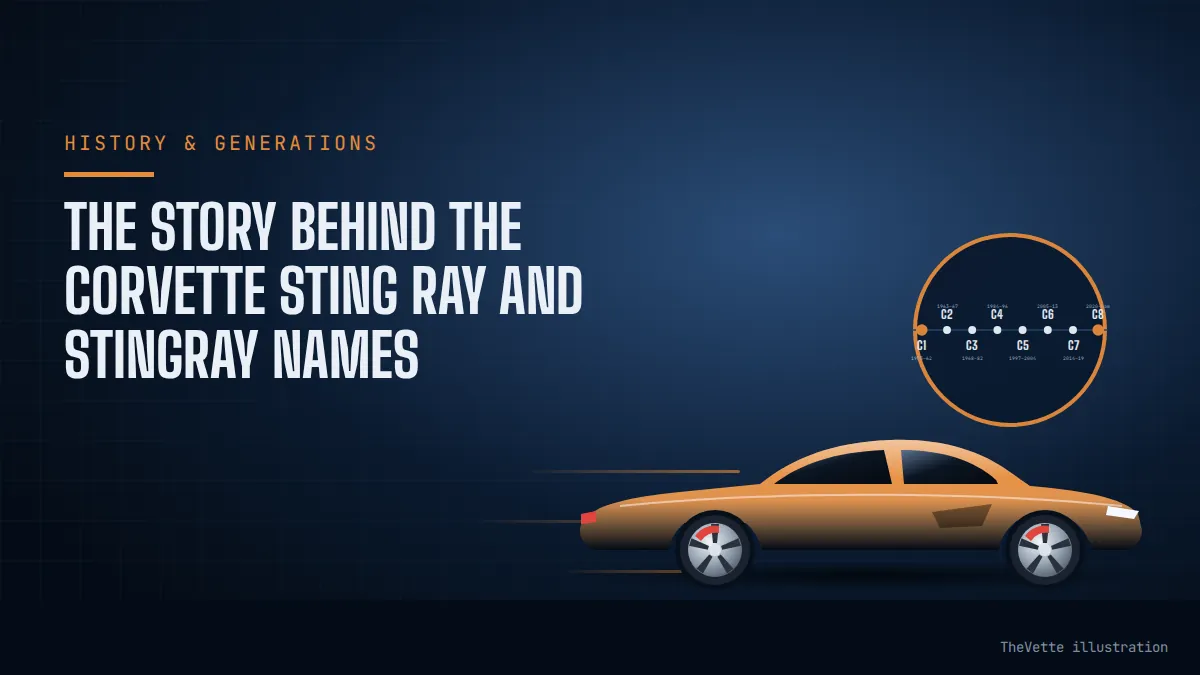Illustrated cover for The Story Behind the Corvette Sting Ray and Stingray Names