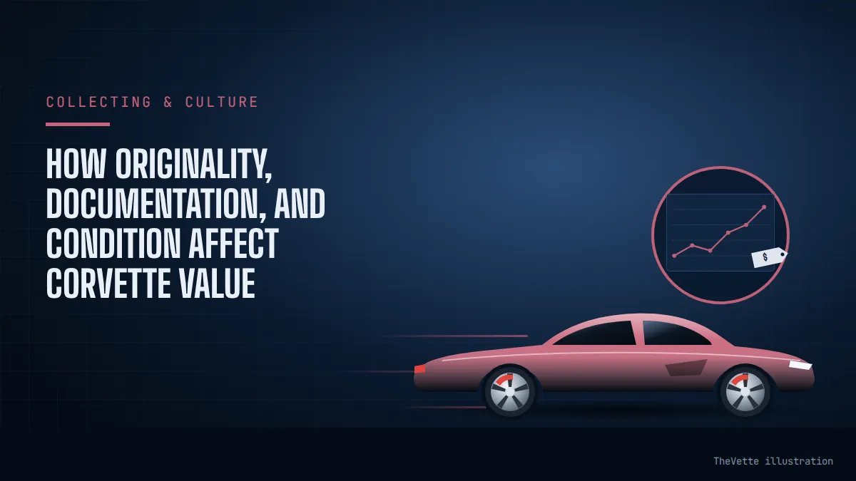 Illustrated cover for How Originality, Documentation, and Condition Affect Corvette Value