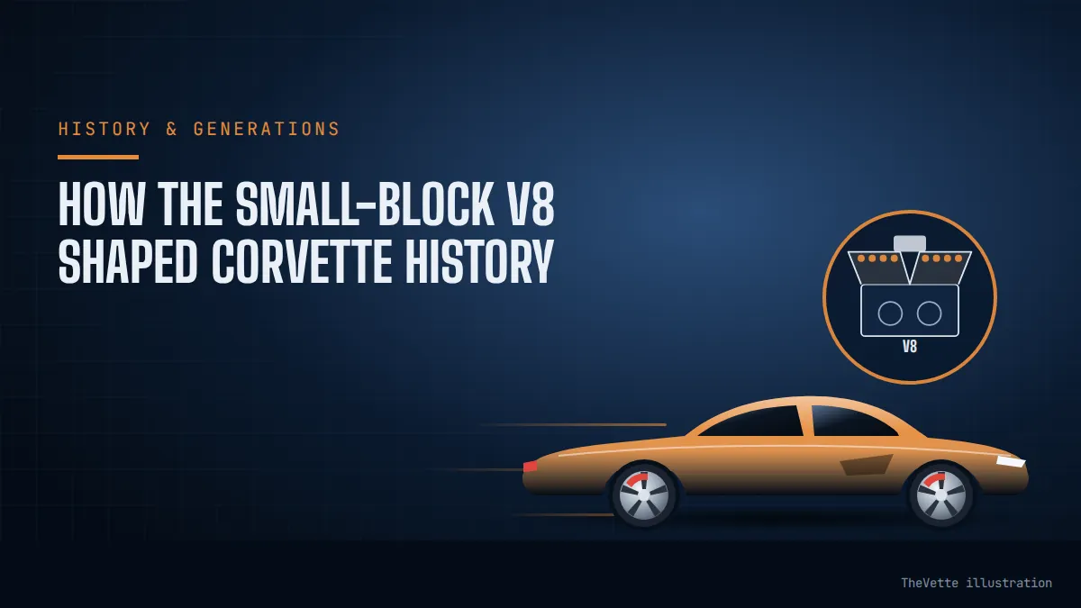 Illustrated cover for How the Small-Block V8 Shaped Corvette History