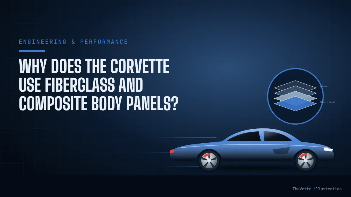 Illustrated cover for Why Does the Corvette Use Fiberglass and Composite Body Panels?